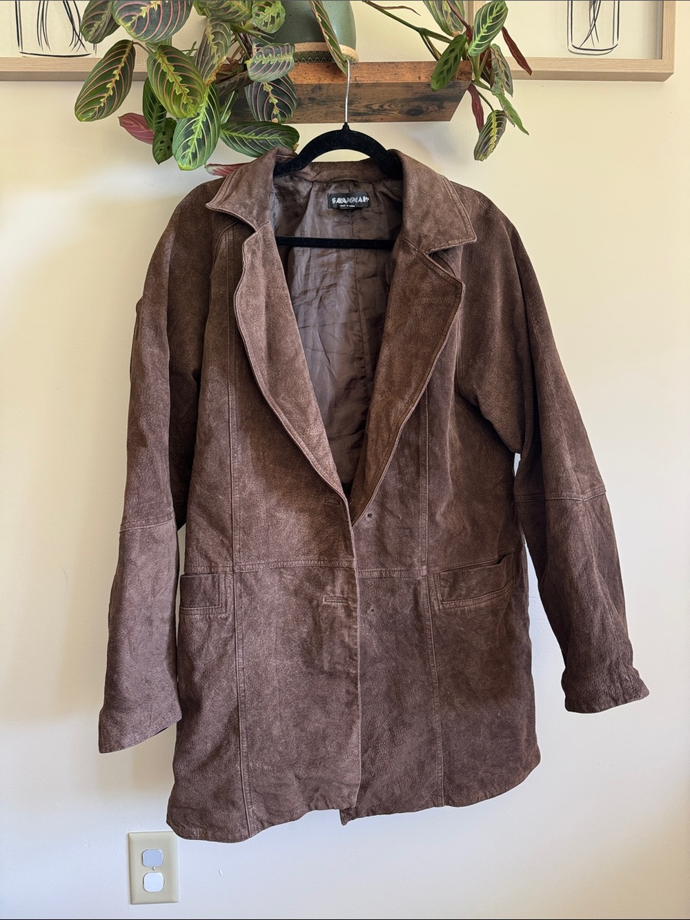 Savannah Brown Suede Leather Jacket
